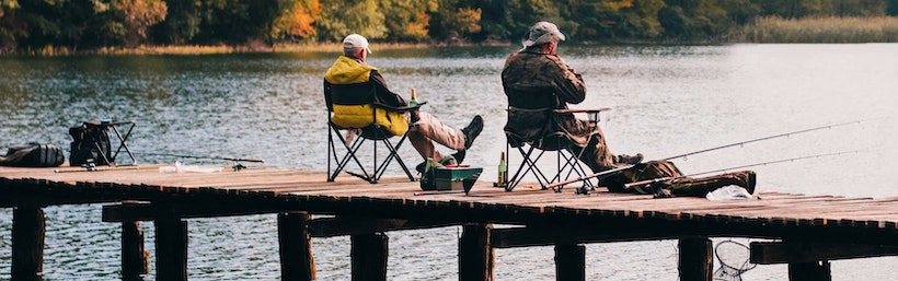 2 Men fishing on a dock