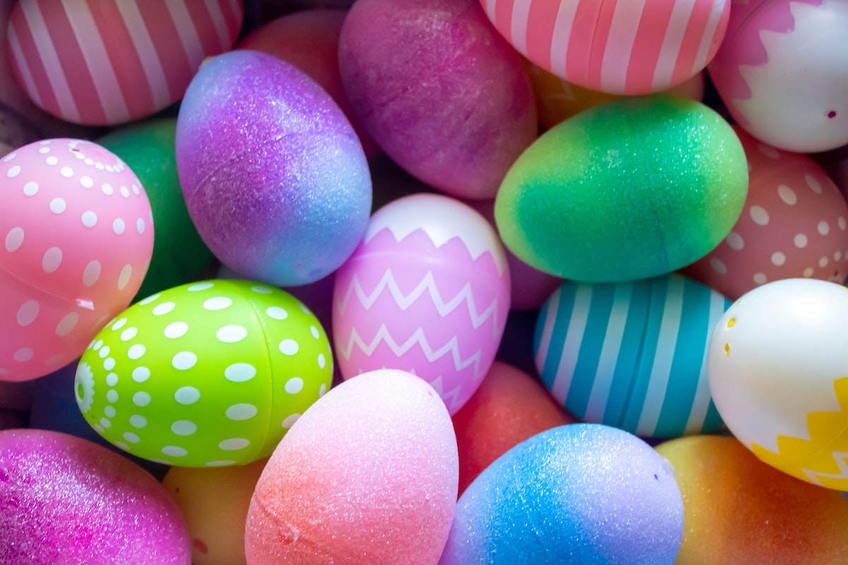 Plastic Easter Eggs in a pile