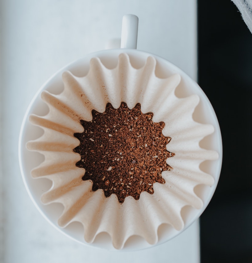 Coffee cup with filter inside