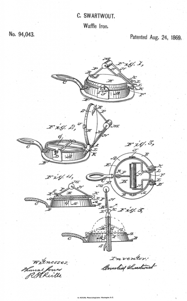 Cornelius Swartwout Waffle Iron Patent