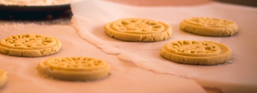 Shortbread rounds cooling down